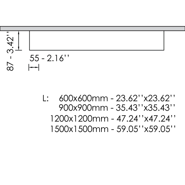 NOTUS 5 SQUARE LINEAR LED